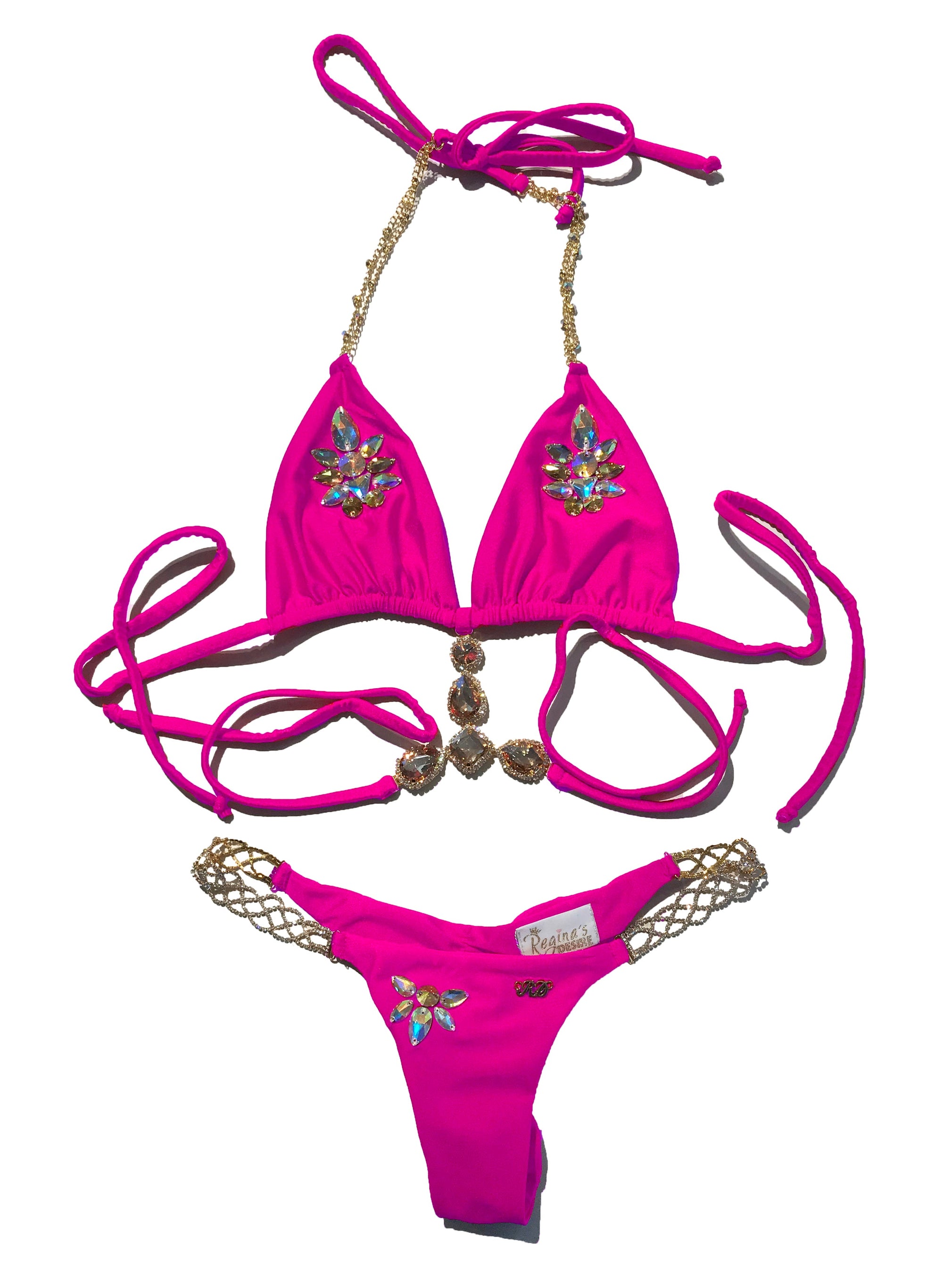 Athena Triangle Top & Tango Bottom - Pink-3