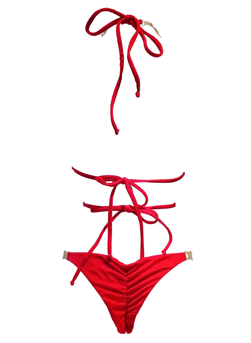 Athena Triangle Top & Tango Bottom - Red-1