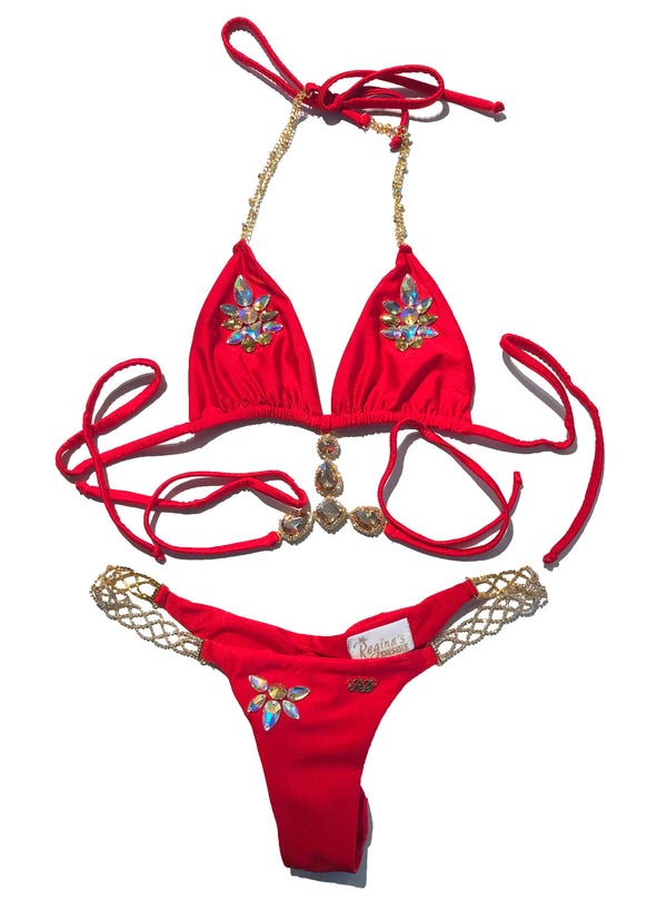 Athena Triangle Top & Tango Bottom - Red-2