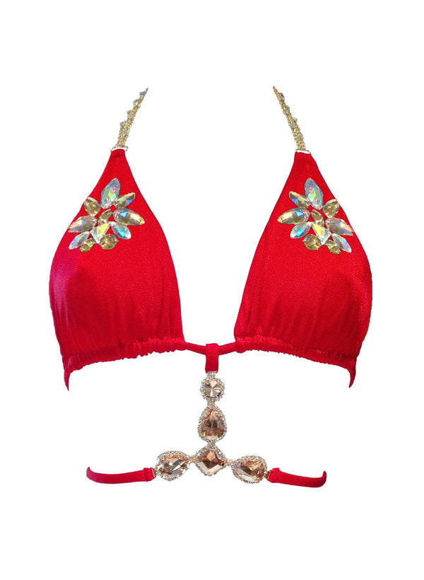 Athena Triangle Top - Red-0