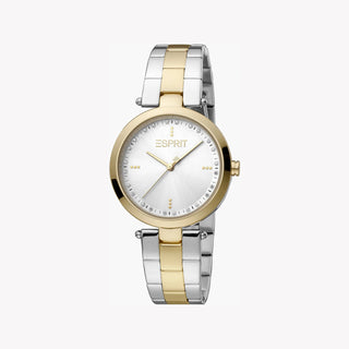 ESPRIT Women's Watch with Silver Stainless Steel Case and Silver & Gold Stainless Steel Band-0