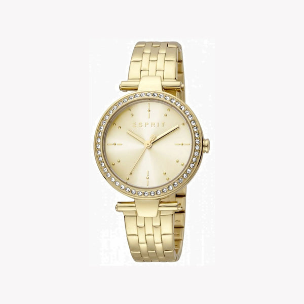 ESPRIT Women's Watch with Gold Stainless Steel Case and Gold Stainless Steel Band-0