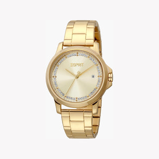 ESPRIT Women's Watch with Gold Stainless Steel Case and Gold Stainless Steel Band-0