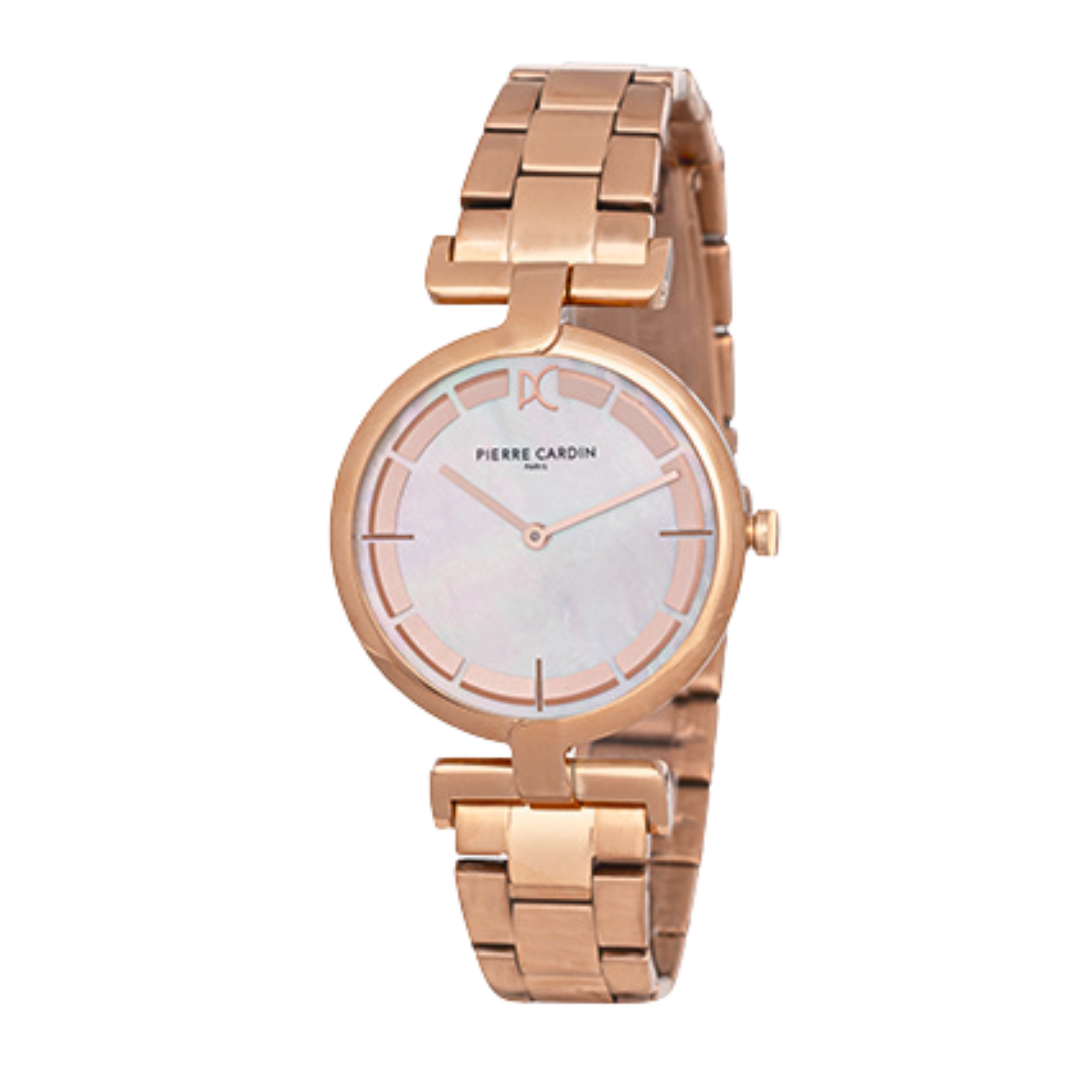 PIERRE CARDIN Women's Watch with Rose Gold Metal Case and Rose Gold Metal Band-0