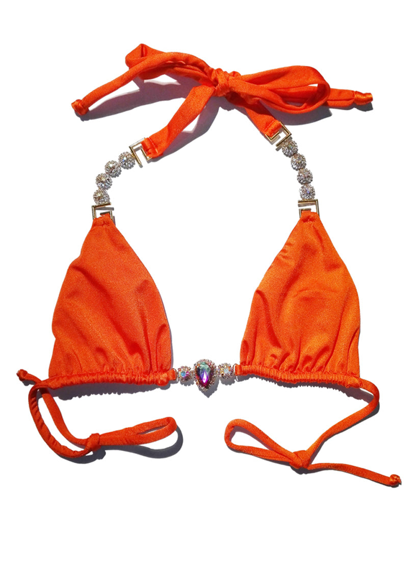 Belle Triangle Top - Orange-2