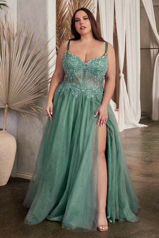 Lace A-Line Tulle Gown-1