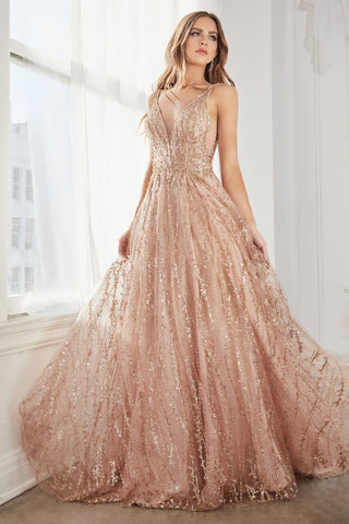 Glitter Lace Ball Gown-0