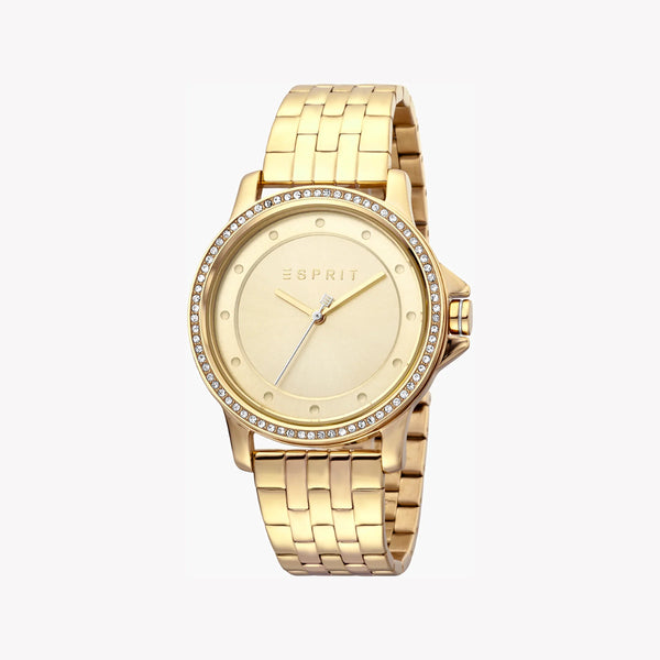 ESPRIT Women's Watch with Gold Stainless Steel Case and Gold Stainless Steel Band-0