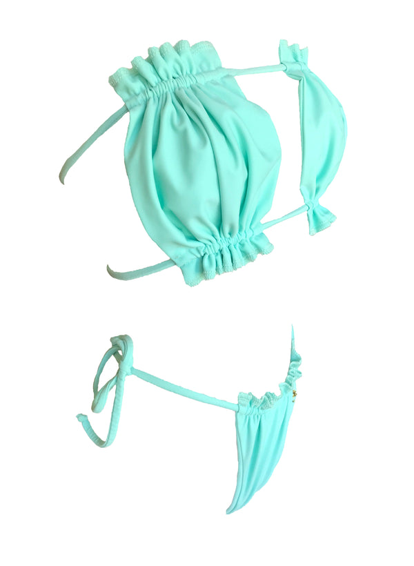 Candy Bandeau Top & Thong Bottom - Mint Green-1