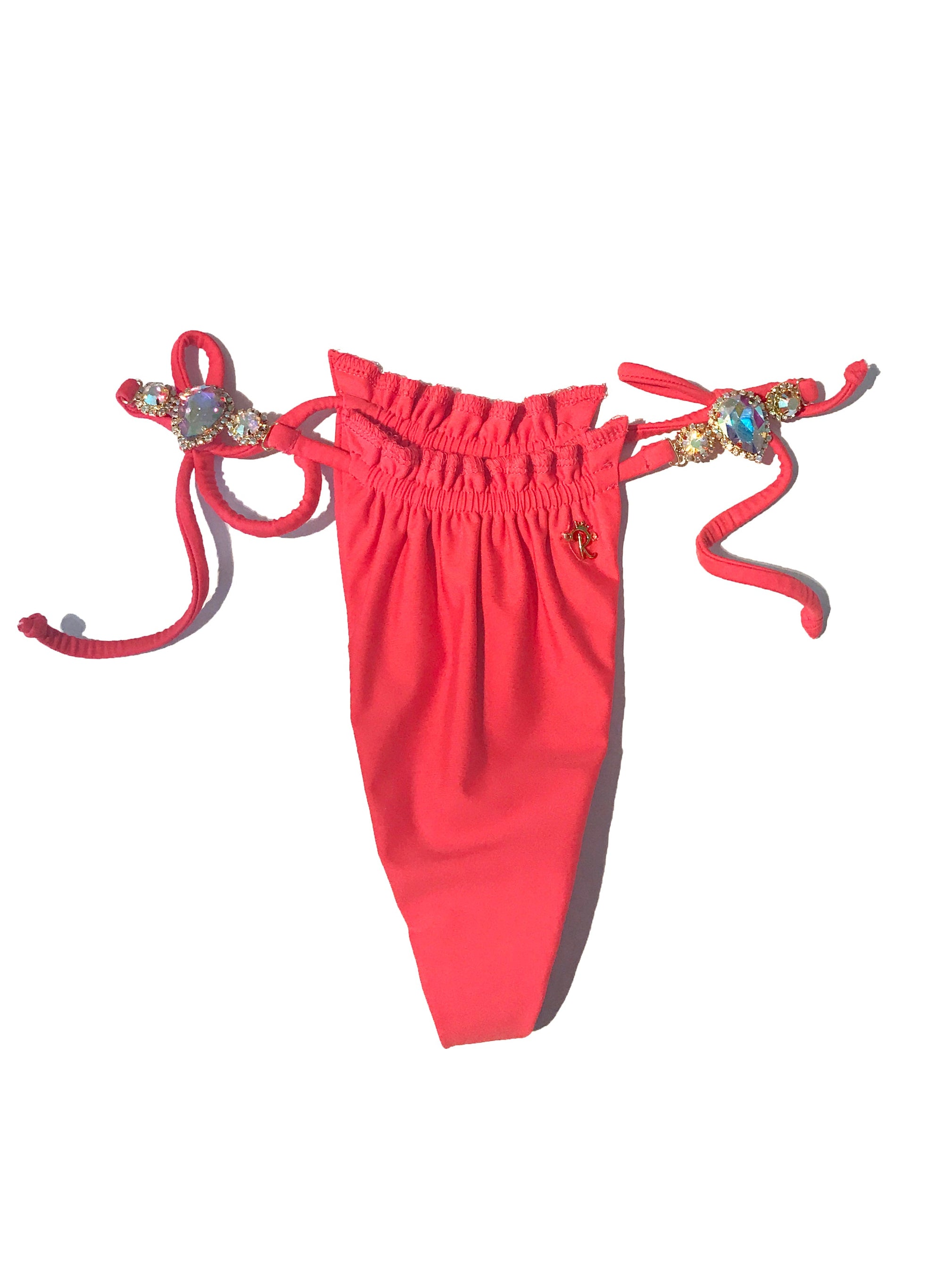 LUXE Candy Thong Bottom - Coral-3