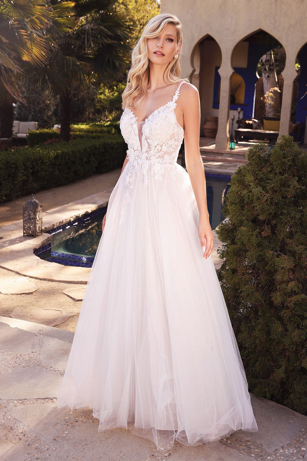 Layered A-Line Tulle Bridal Gown-0