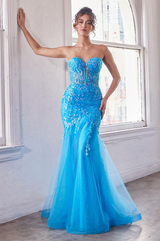 Strapless Embellished Mermaid Gown-2