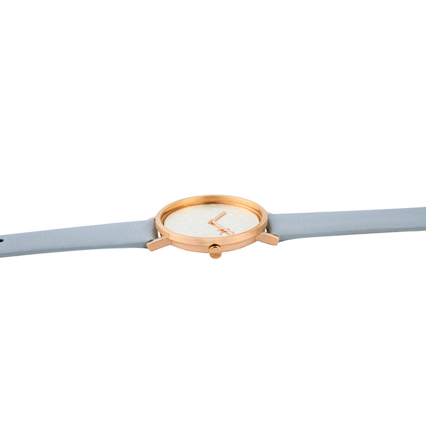 PIERRE CARDIN Women's Watch with Rose Gold Stainless Steel Case and Gray Leather Band-2