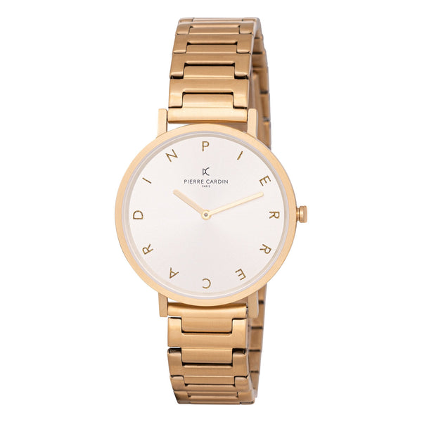 PIERRE CARDIN Women's Watch with Gold Metal Case and Gold Metal Band-0