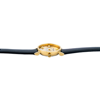 PIERRE CARDIN Women's Watch with Gold Stainless Steel Case and Black Leather Band-2