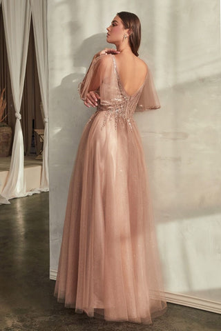 Layered Tulle A-Line Gown-3