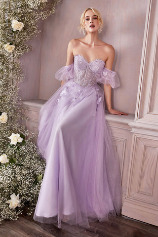 Strapless Layered Tulle Gown-0