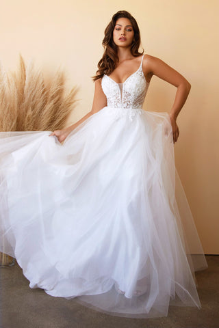 Layered Tulle A-Line Bridal Gown-0