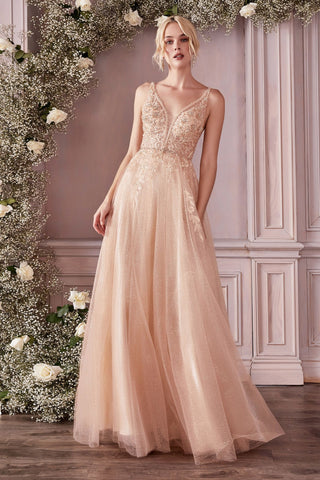 Layered Tulle A-Line Gown-0