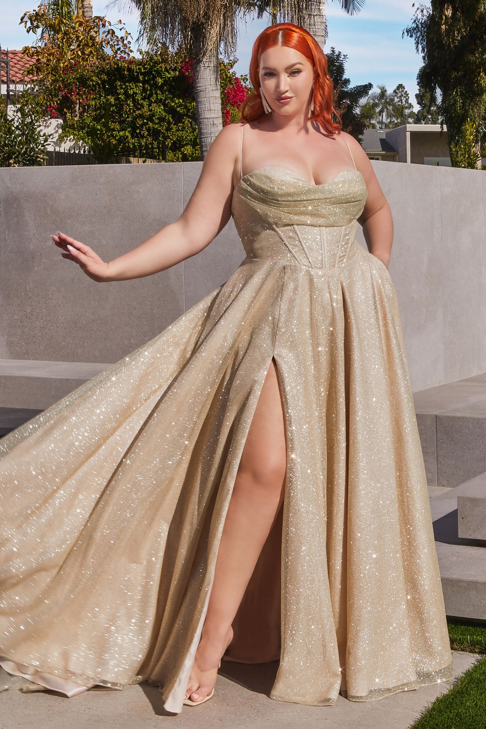 Glitter A-Line Gown-1