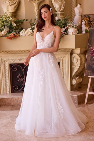 Layered Tulle A-Line Wedding Dress-0