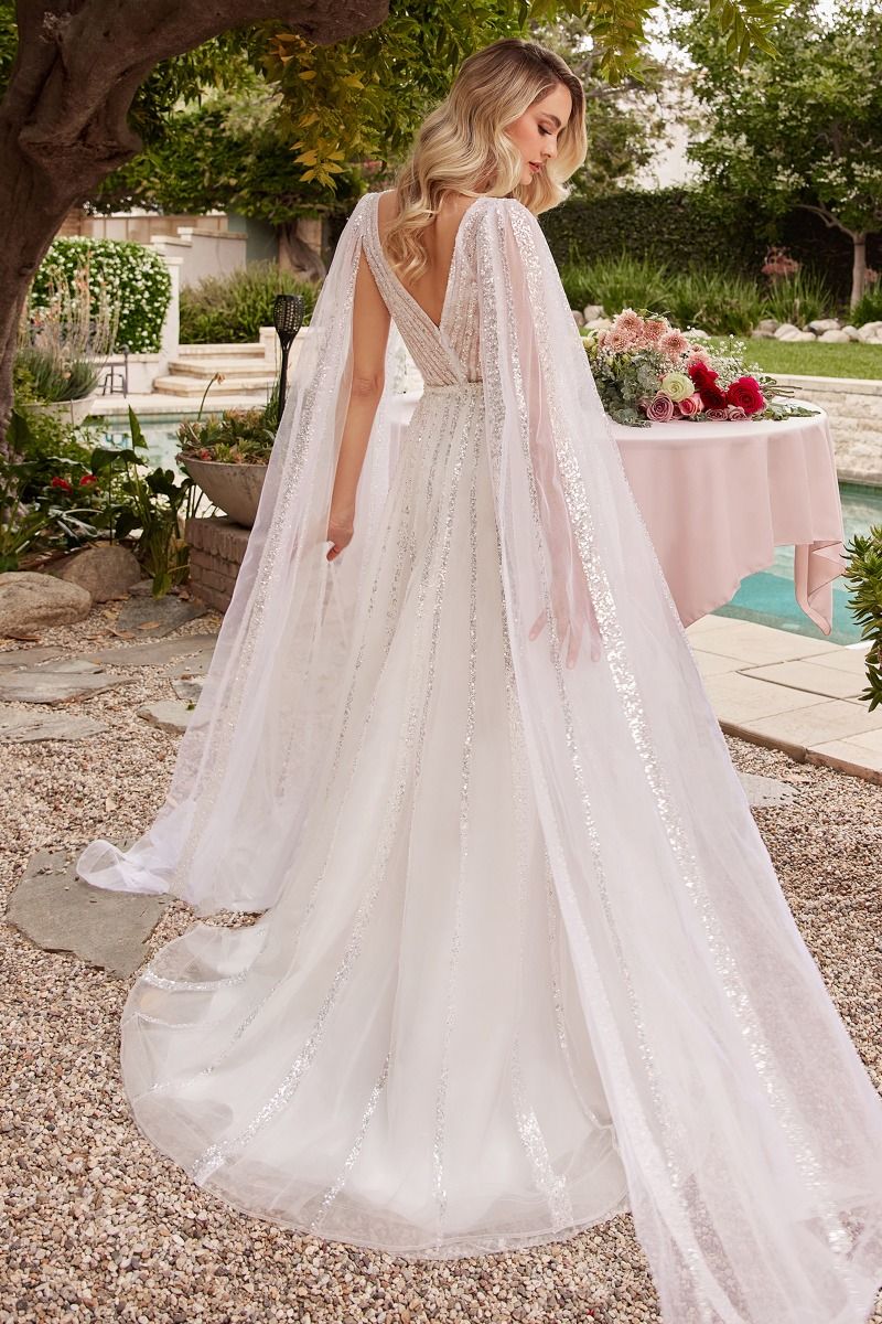 A-Line Bridal Gown With Long Sleeves-1