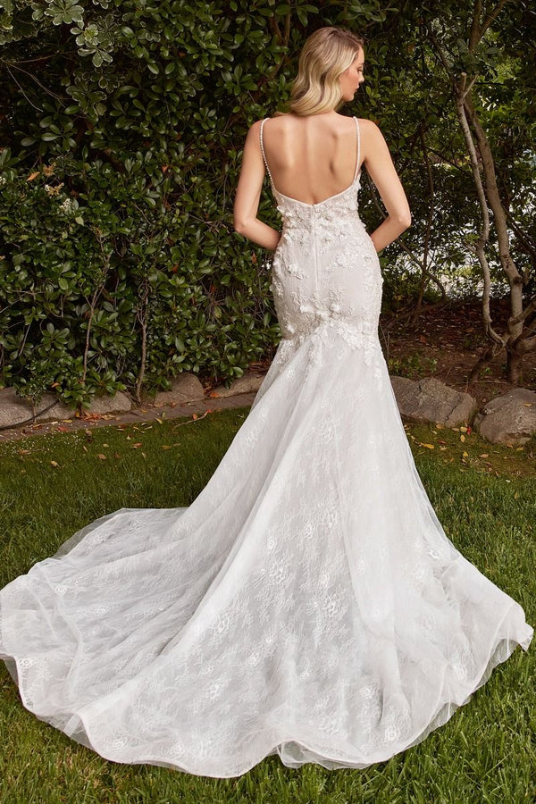 Layered Lace Mermaid Wedding Dress-1