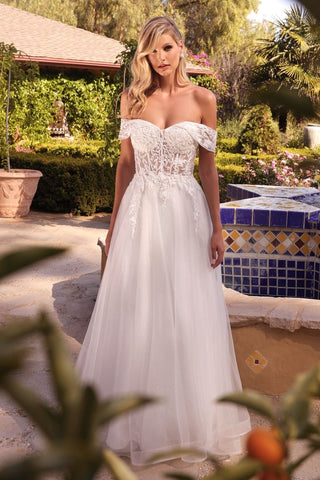 Lace Off The Shoulder Bridal Gown-2