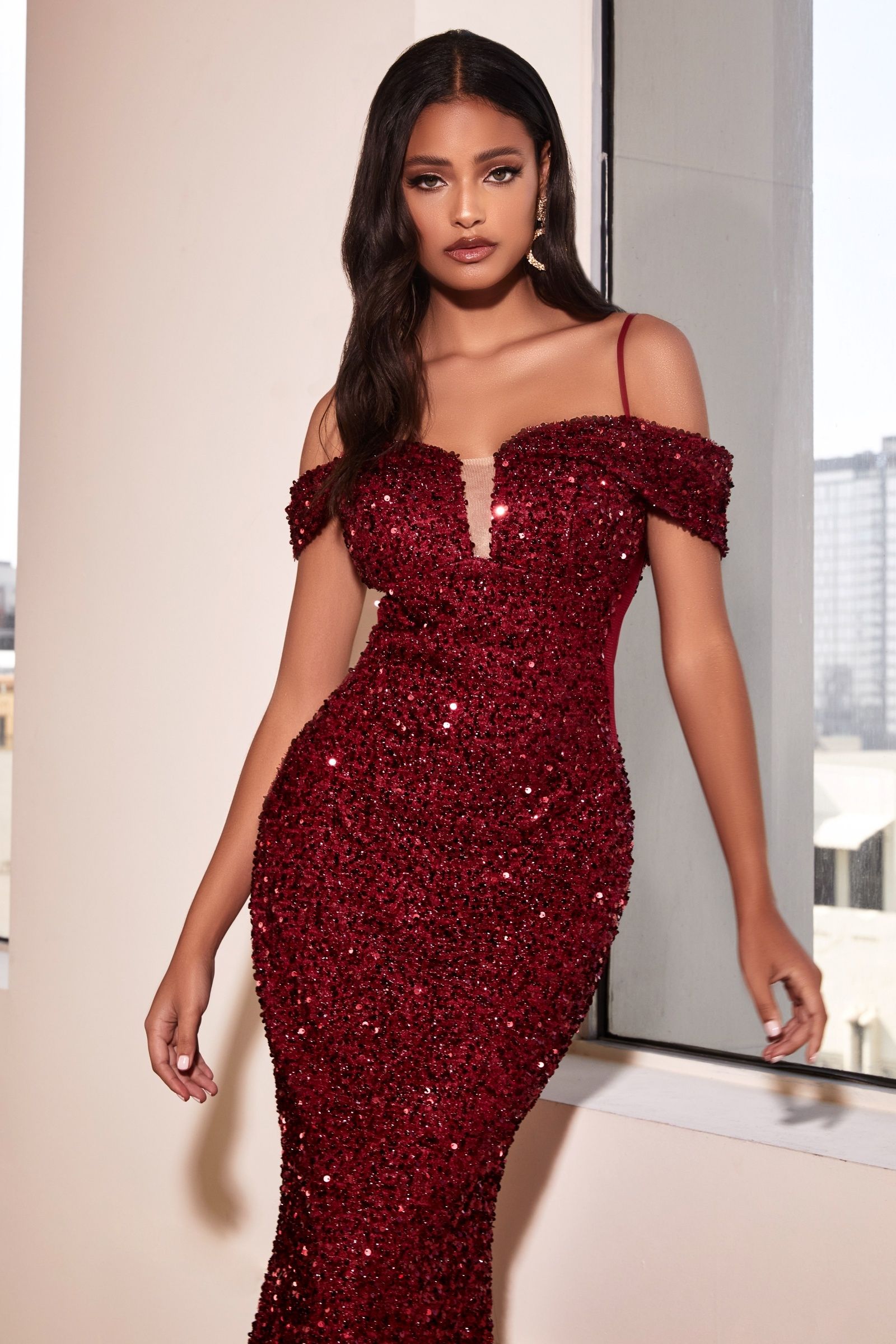 Twinkling Sequin Mermaid Gown-2