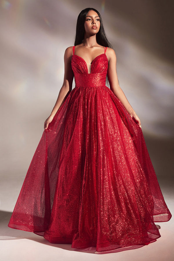 Layered Glitter Ball Gown-3