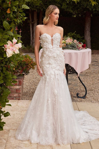 Strapless Lace Wedding Gown-1