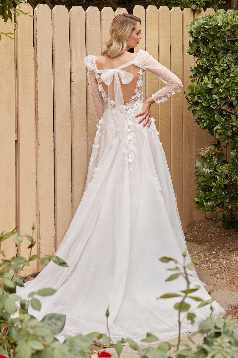 A-Line Wedding Gown With Removable Sleeves-1