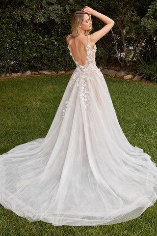 A-Line Wedding Gown With Removable Sleeves-4