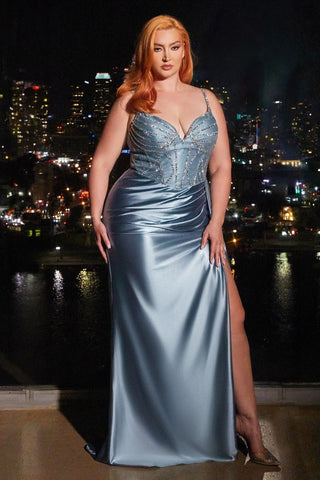 Embellished Satin Gown-2