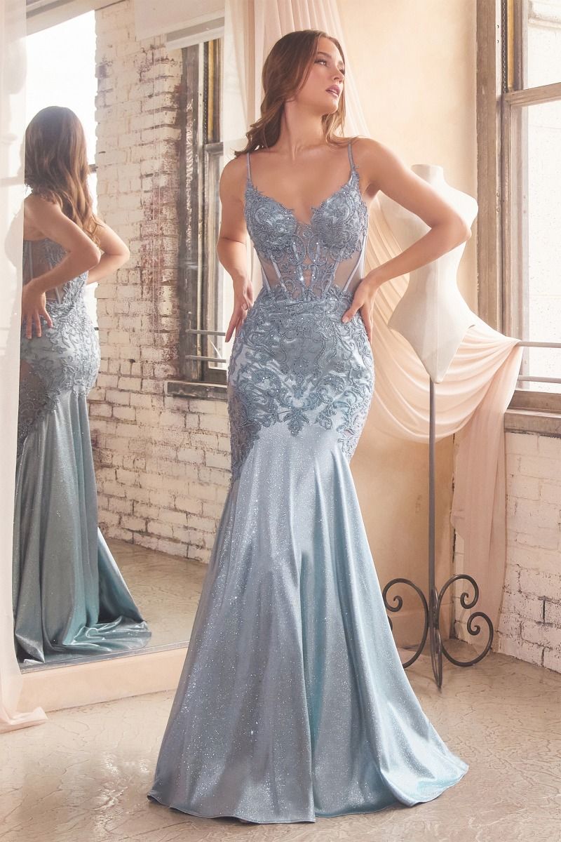 Glitter & Lace Mermaid Gown-0