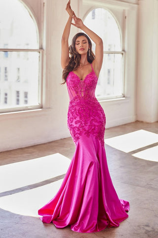 Glitter & Lace Mermaid Gown-1