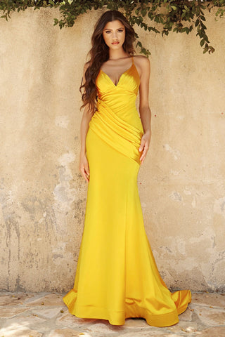 Fitted Satin Mermaid Gown-4