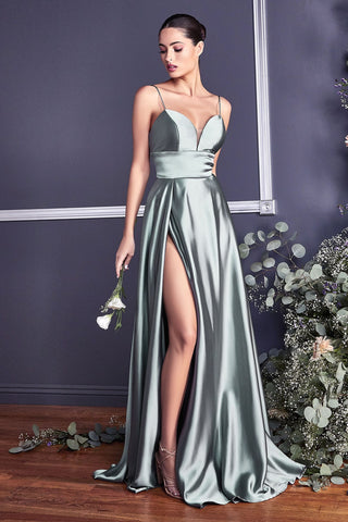 A-Line Satin Gown-5