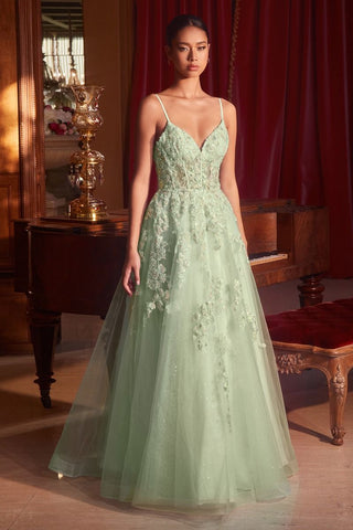 Floral Appliqued Ball Gown-1