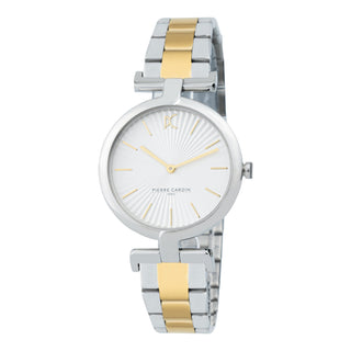 PIERRE CARDIN Women's Watch with Silver Stainless Steel Case and Silver & Gold Stainless Steel Band-0