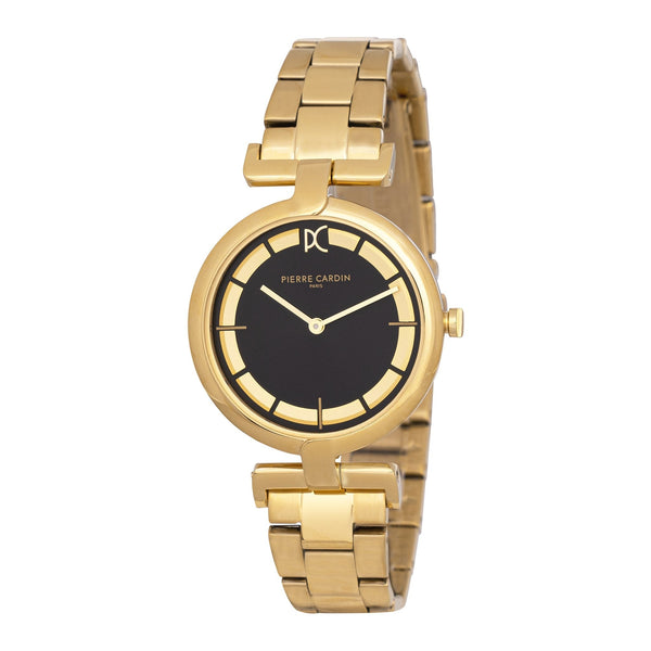 PIERRE CARDIN Women's Watch with Gold Metal Case and Gold Metal Band-0