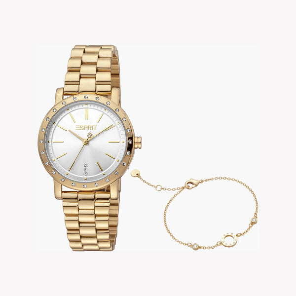 ESPRIT Women's Watch with Gold Stainless Steel Case and Gold Stainless Steel Band-0