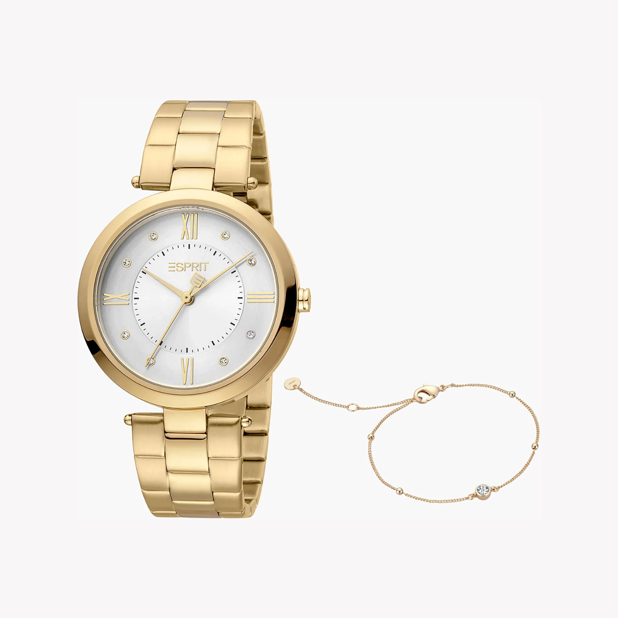 ESPRIT Women's Watch with Gold Stainless Steel Case and Gold Stainless Steel Band-0