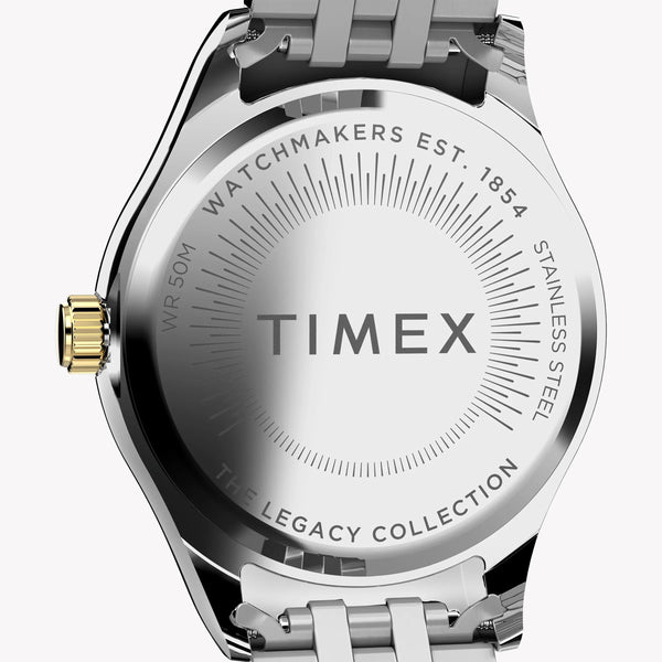 TIMEX WOMEN'S LEGACY TWO-TONE STAINLESS STEEL WATCH - ELEGANT TIMEPIECE WITH DATE AND WATER RESISTANCE-3