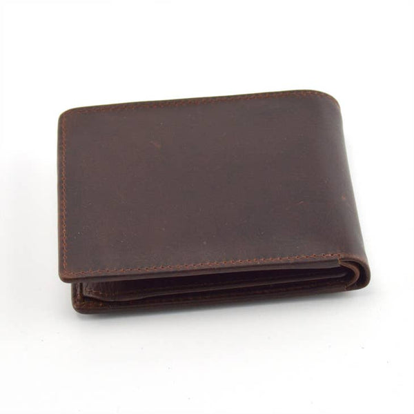 Nathan Men's Vintage Leather Wallet Brown-2