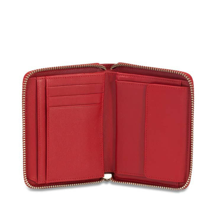 Rebecca Women's Genuine Leather Wallet Red-1