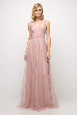 Layered Tulle A-Line Bridesmaid Dress-2