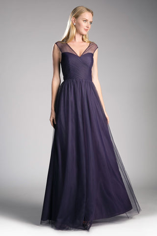 Layered Tulle A-Line Bridesmaid Dress-6