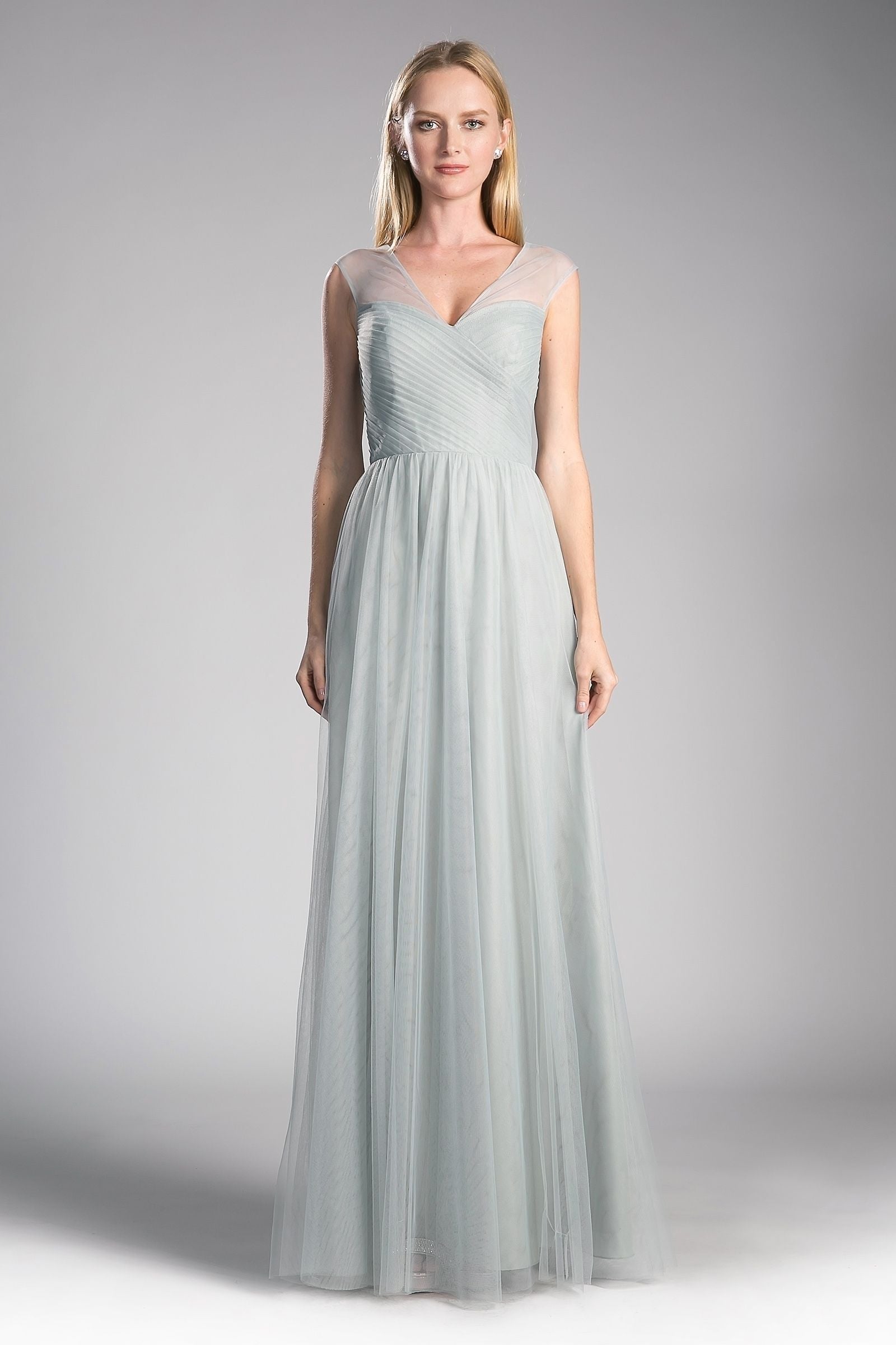 Layered Tulle A-Line Bridesmaid Dress-7