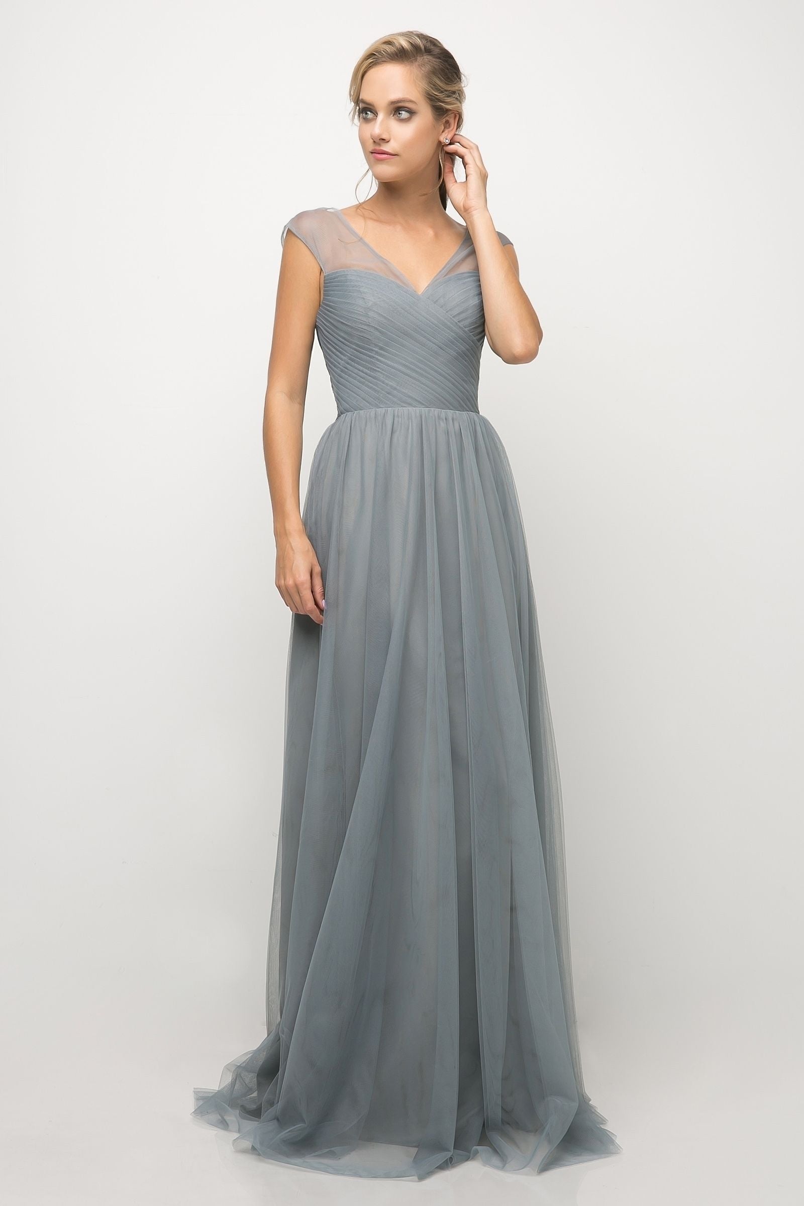 Layered Tulle A-Line Bridesmaid Dress-10